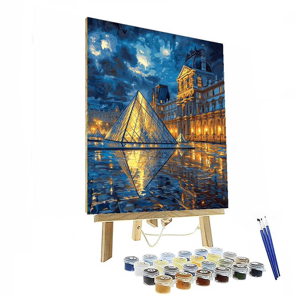 The Louvre Pyramid Painting By Numbers Kit