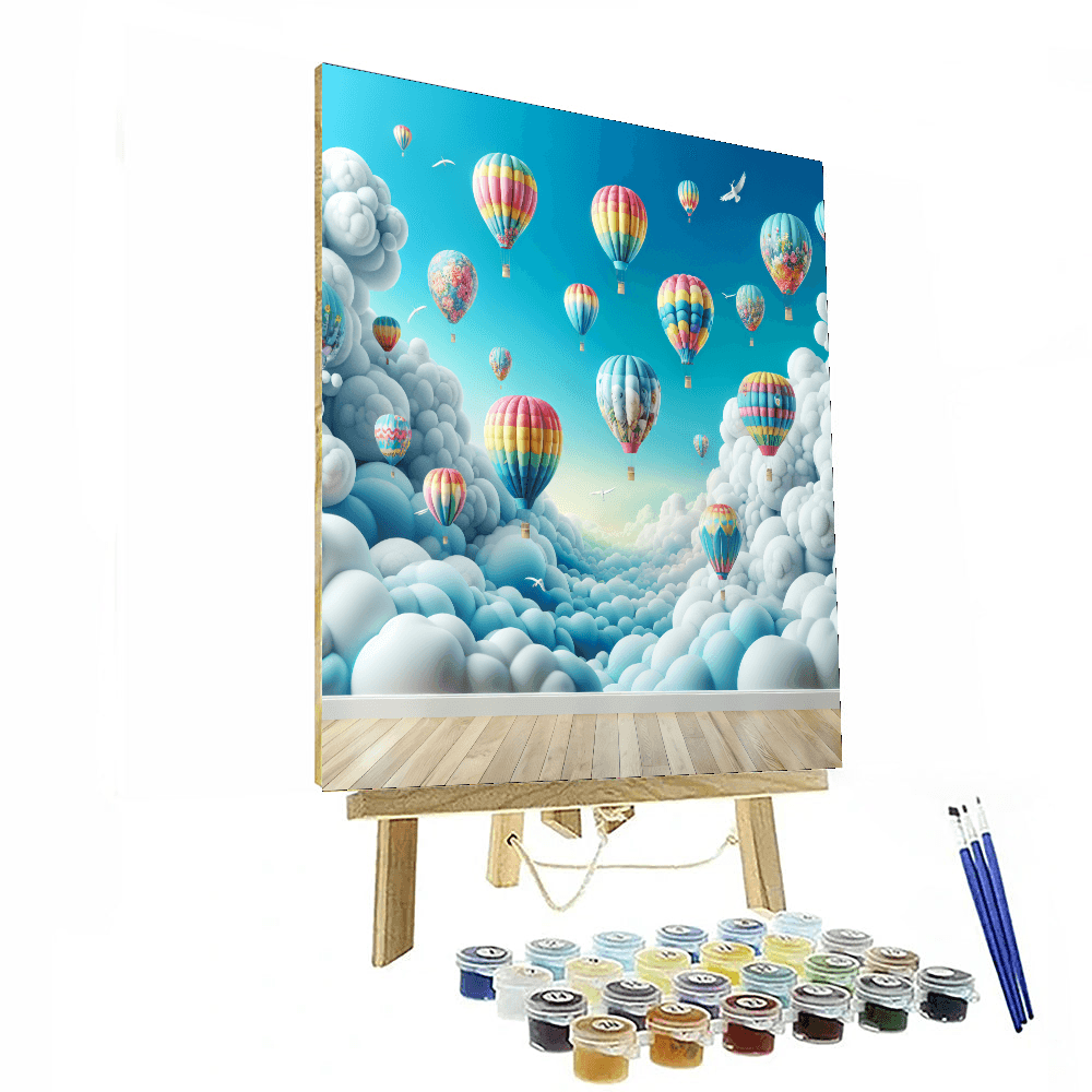Dancing Hot Air Balloons Painting By Numbers Kit