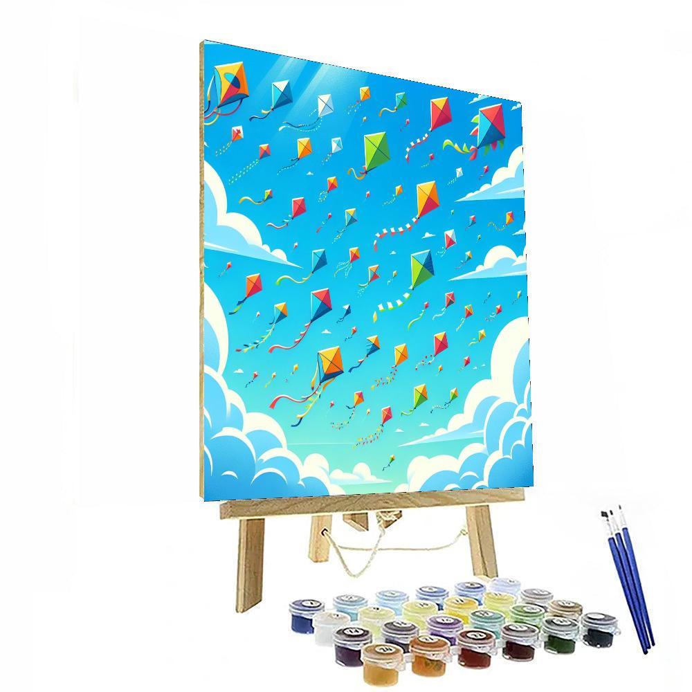 Colorful Kites Painting Number Kit