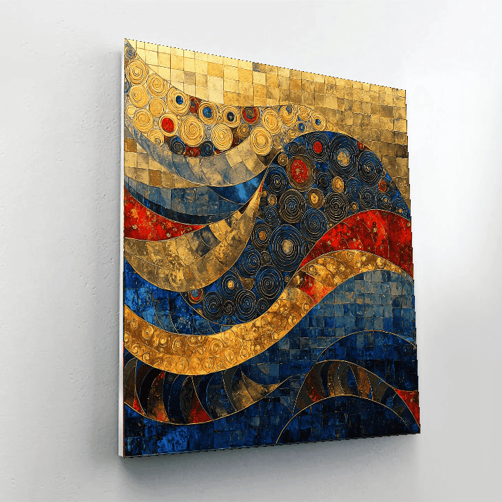 Gustav Klimt Inspired Patterns Of Harmony  Numbered Painting Kits