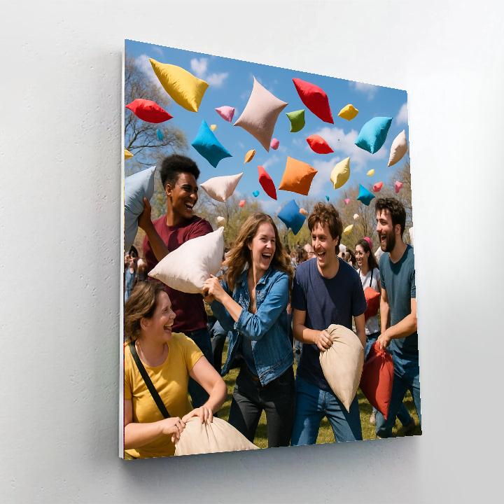 International Pillow Fight Day Painting By Numbers Kit