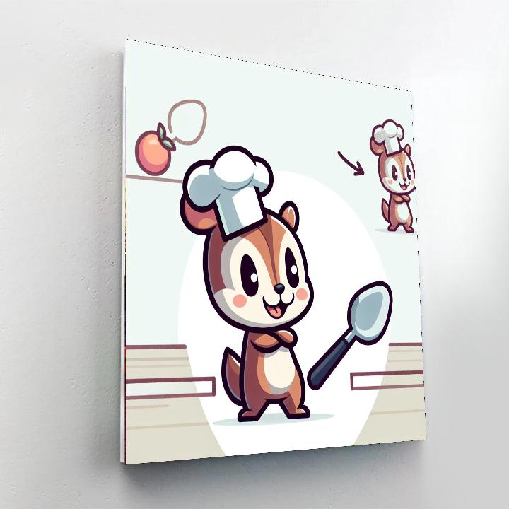 Chef Chipmunk Paint By Numbers Kits