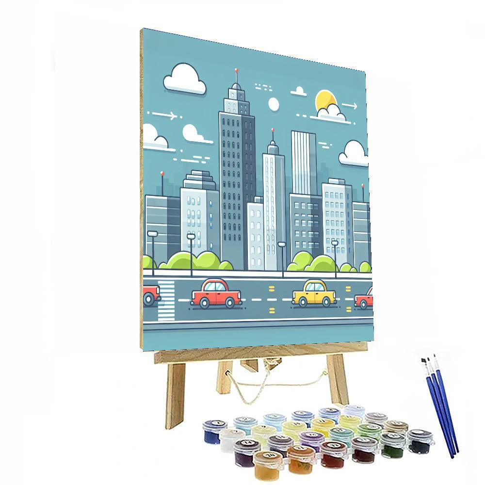 Cityscape Adventure Paint By Numbers