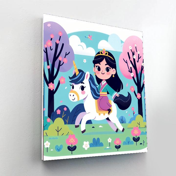 Princess And The Unicorn Paint By Number