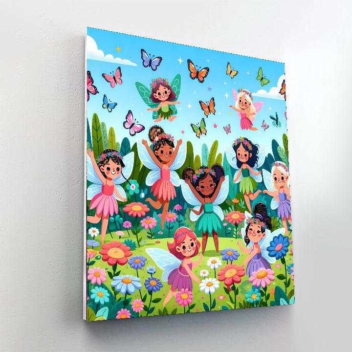 Fairyland Butterfly Garden Number Painting