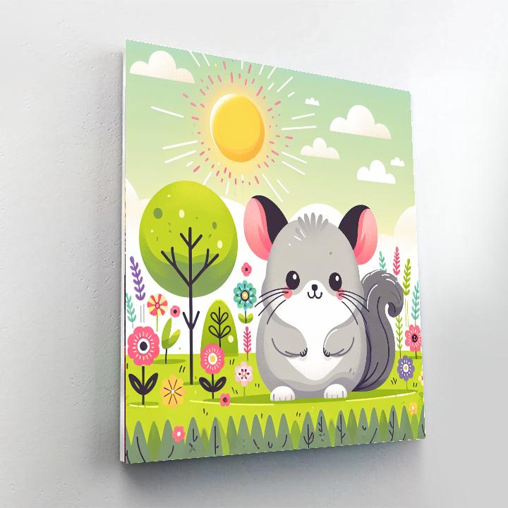 Colorful Chinchilla Painting Number Kit