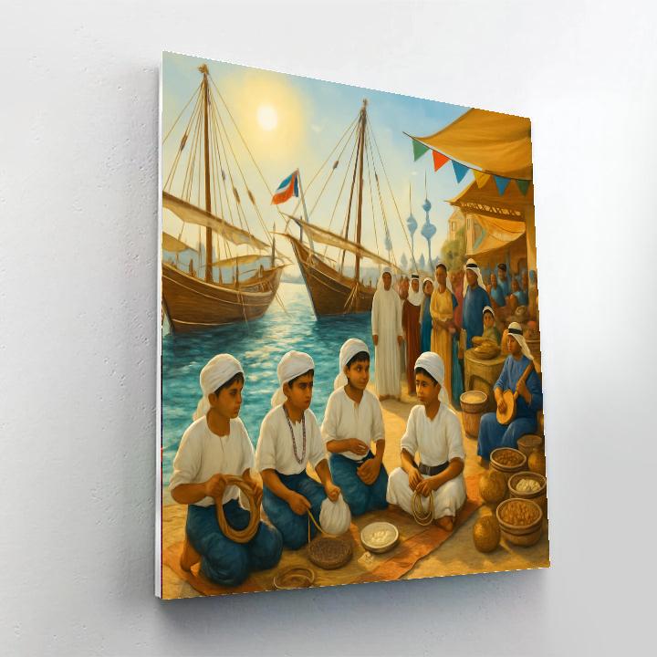 Kuwait Pearl Diving Festival DIY Paint By Numbers