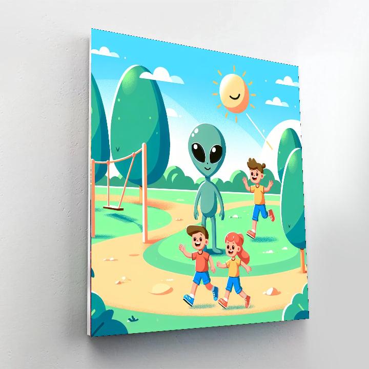 Alien Exploration Squad Number Painting