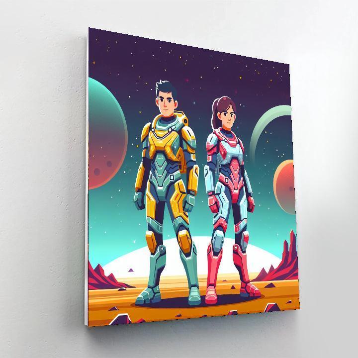 Galactic Warriors Paint By Numbers Art