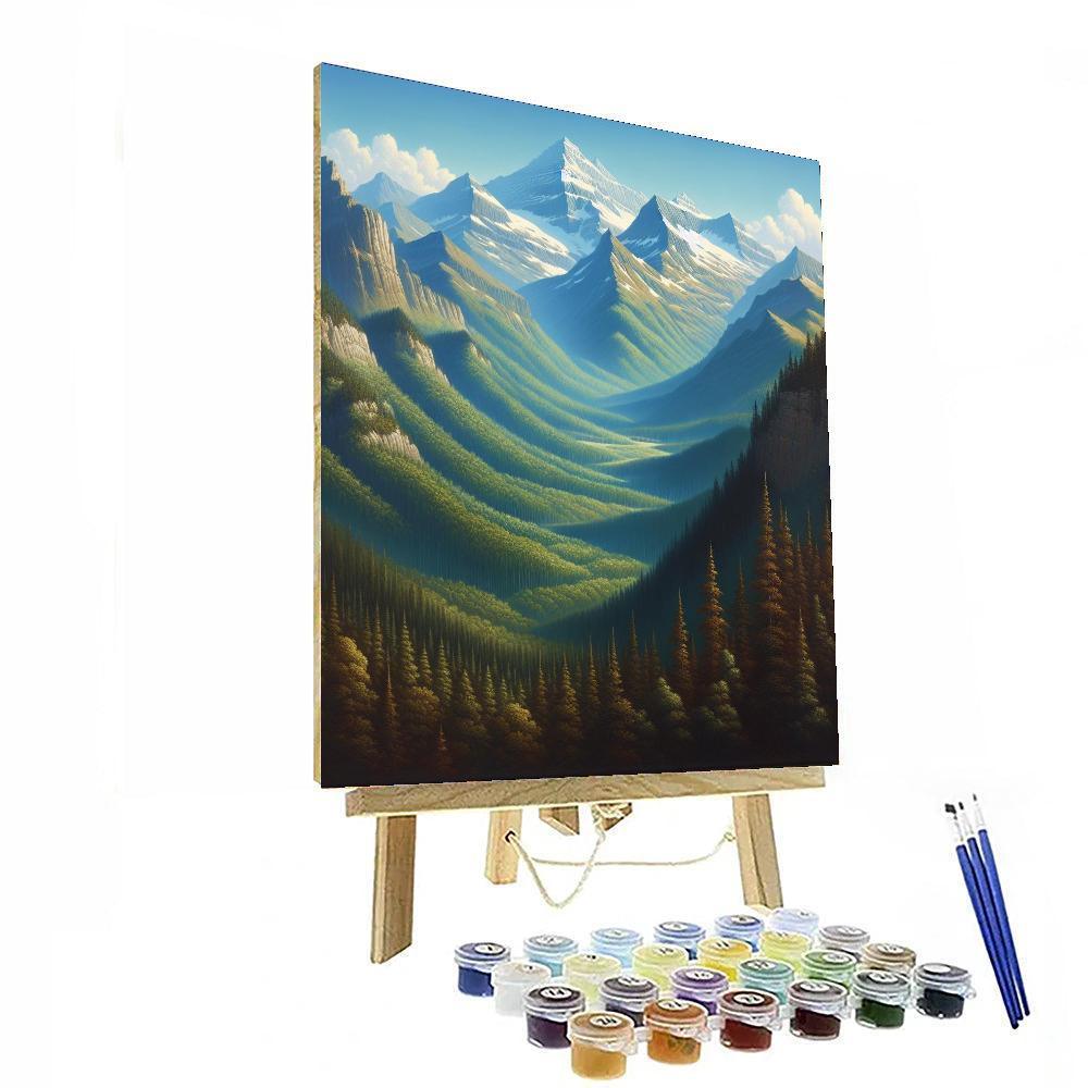 Mythical Mountain Vista Painting Number Kit