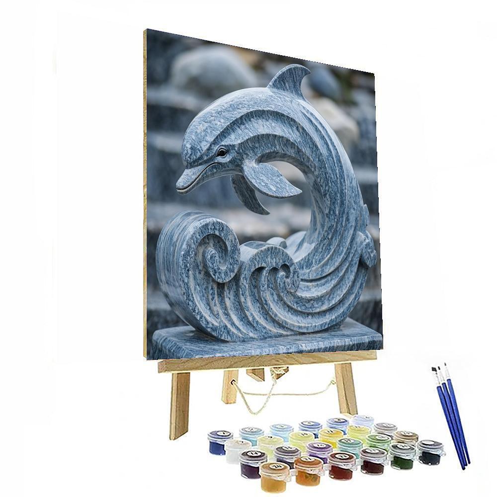 Michelangelo Inspired Stone Guardian Of The Sea  Paint By Numbers