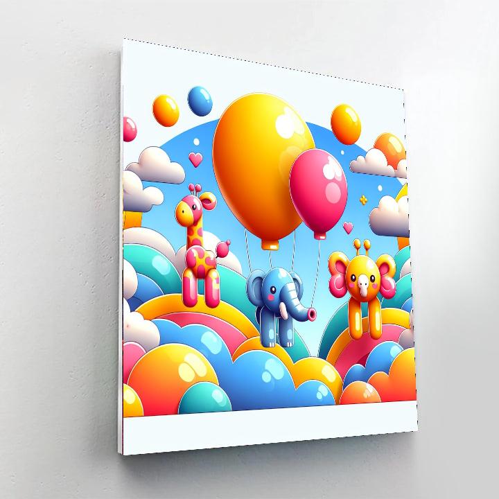 Balloon Animal Adventure Paint By Numbers Art