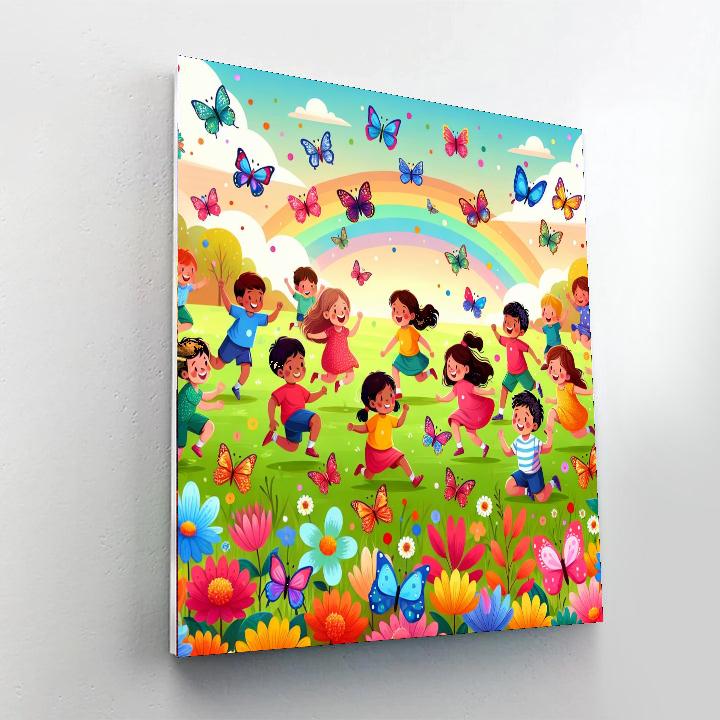 Giggles And Butterflies Painting Number Kit