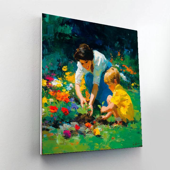 Family Gardening Day Paint By Numbers Kits