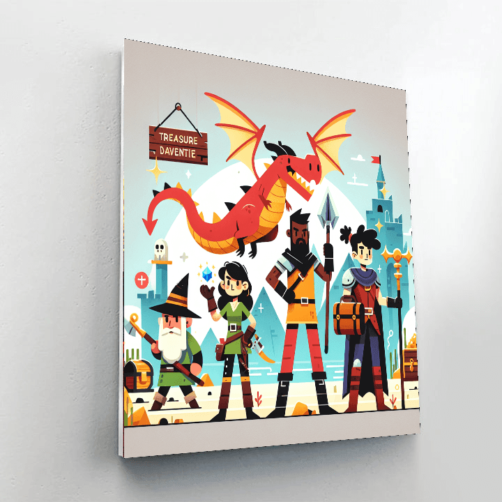 Dragon's Treasure Hunt Paint By Numbers Art
