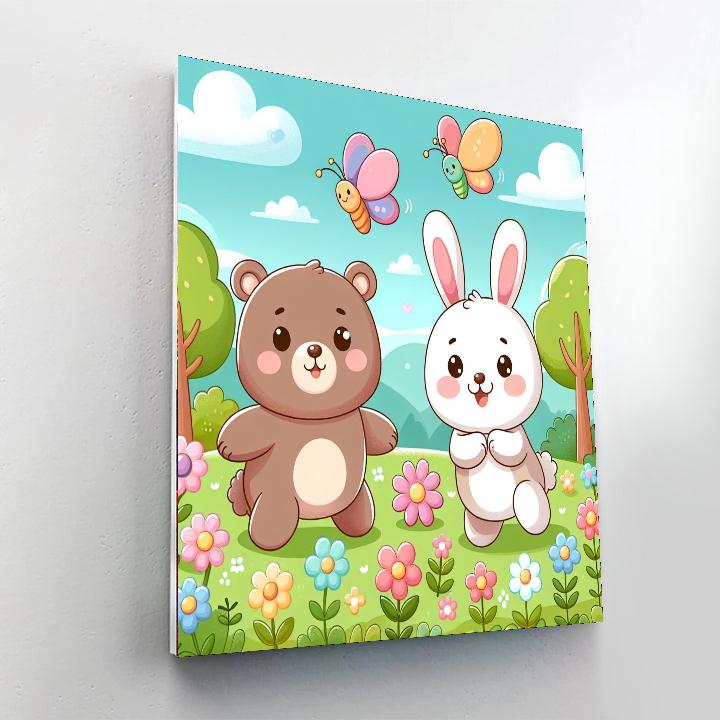 Cuddly Friends From The Wild Numbered Painting Kits
