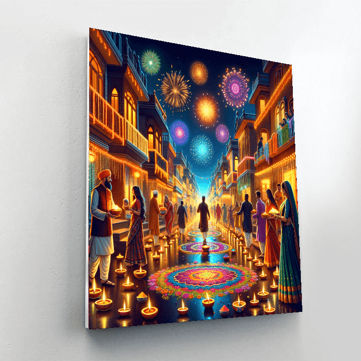 Diwali Lights Festival - India Paint By Number