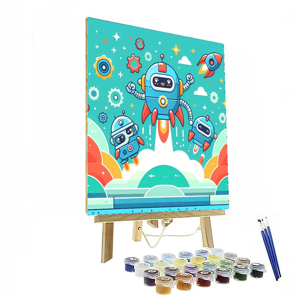 Robots And Rockets Numbered Painting Kits