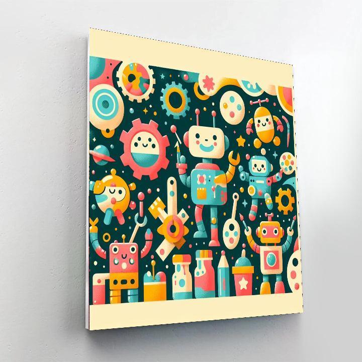 Silly Robot Adventures Number Painting