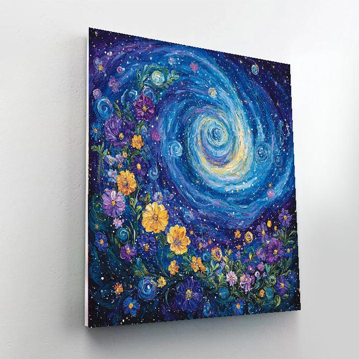 Vincent Van Gogh Inspired Galactic Flora Symphony  Painting Number Kit