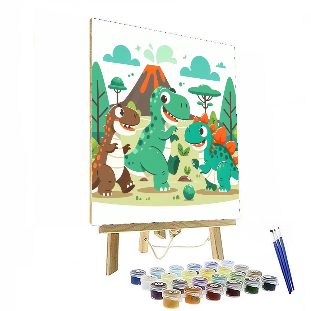 Happy Dinosaur Discovery Paint By Numbers Kits