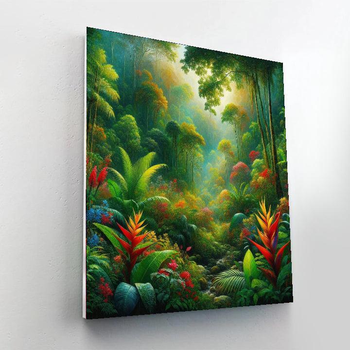 Vivid Exotic Rainforest Numbered Painting Kits