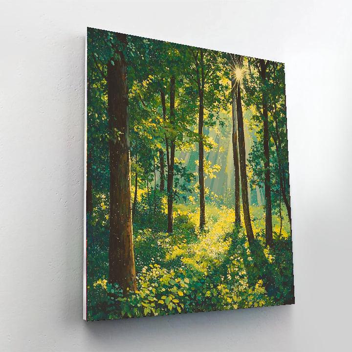 Georges Seurat Inspired Mystic Forest Echo  Painting Number Kit