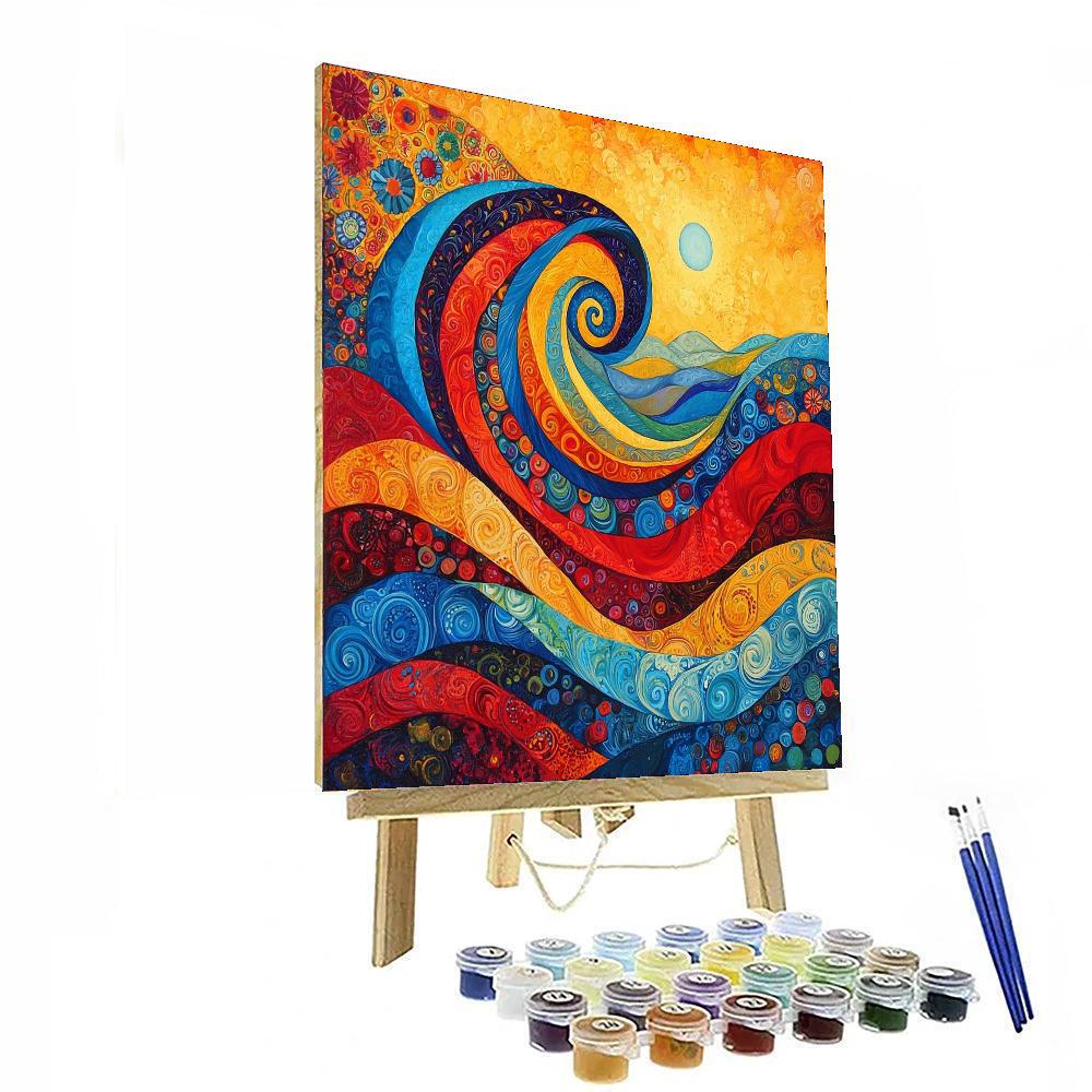 Frida Kahlo Inspired Tidal Waves Of Heritage  Numbered Painting Kits