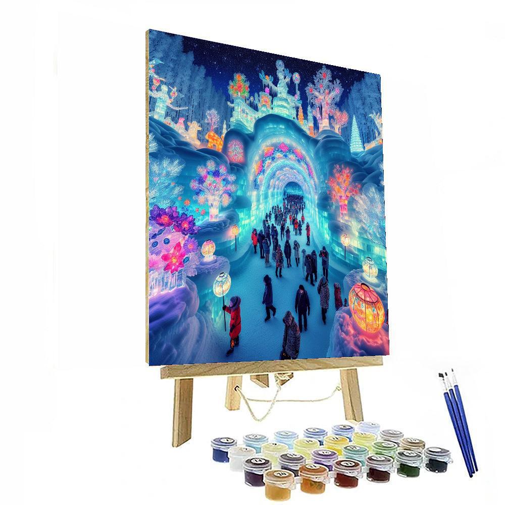 Harbin Ice Lantern Festival Paint By Numbers Kits