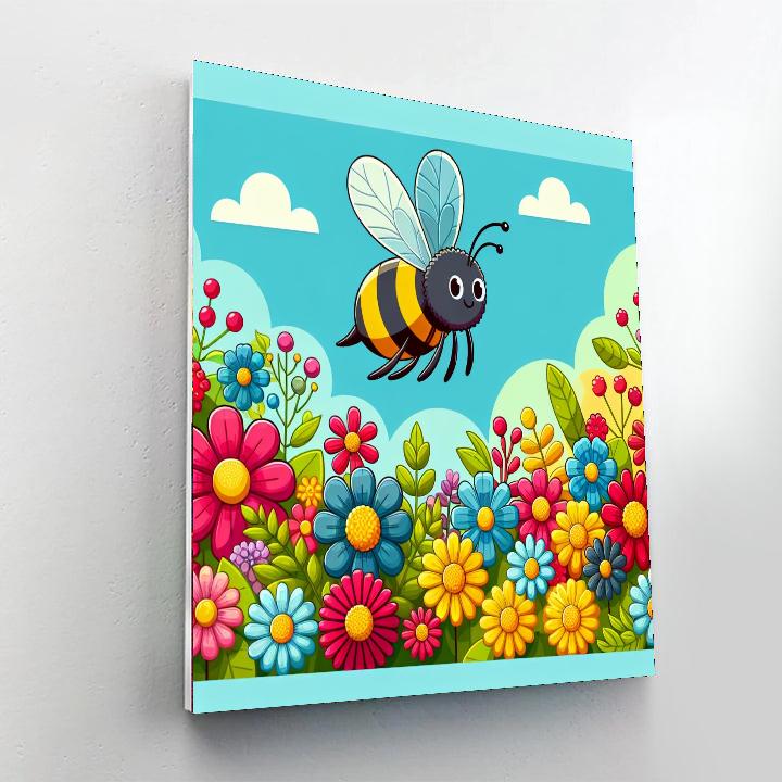 Bumblebee's Garden Quest Paint By Numbers Art