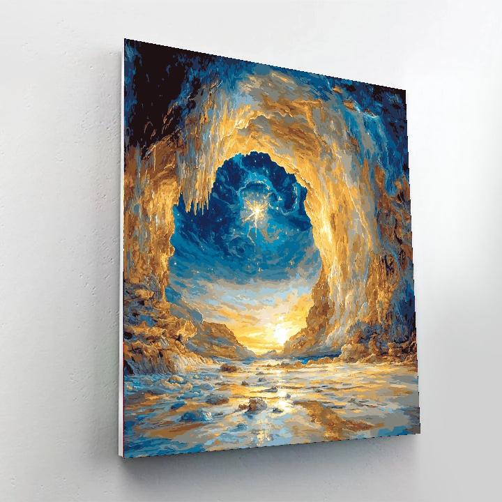 Michelangelo Inspired Luminous Cavern  Painting Number Kit