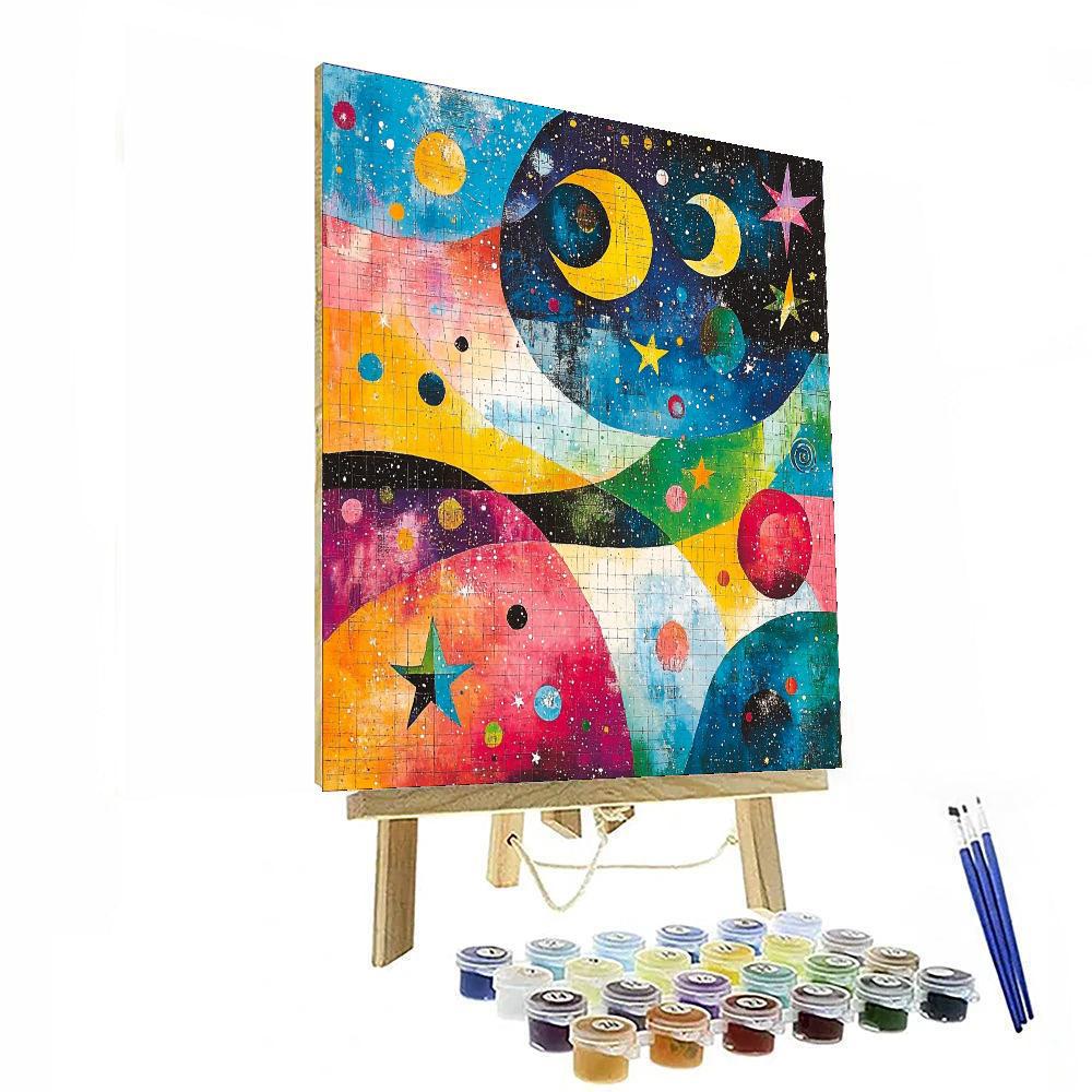 Joan Miró Inspired Cosmic Fantasies  Number Painting