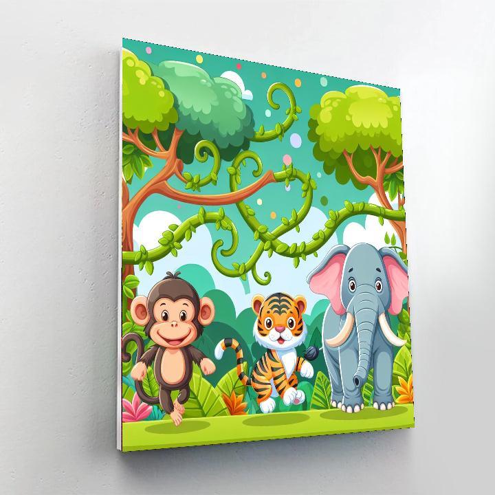 Friendly Jungle Explorer Painting By Numbers Kit