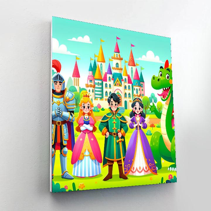 Fun Fairy Tale Characters Paint By Numbers Art