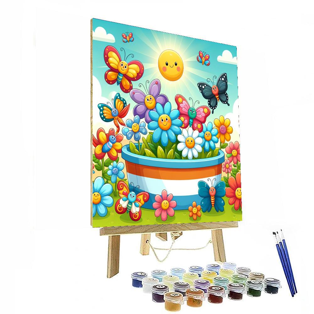 Cheerful Butterfly Celebration Paint By Numbers Art