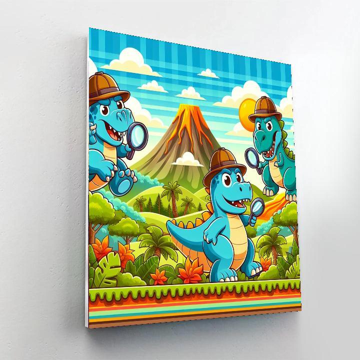 Dino Detective Club Number Painting