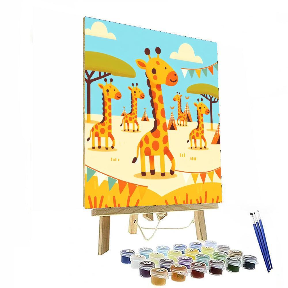 Gentle Giraffe Gala Paint By Number