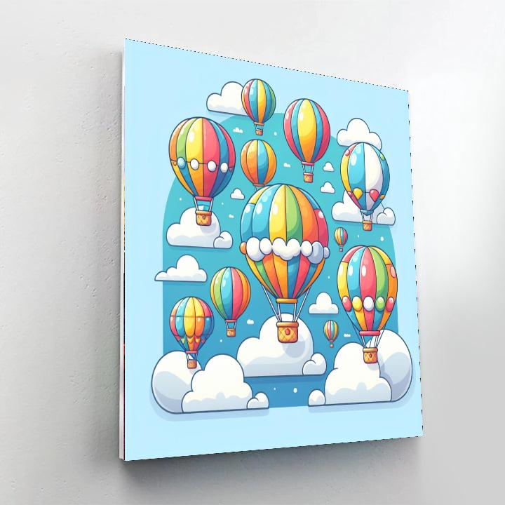 Sunny Sky Adventure Paint By Numbers Art