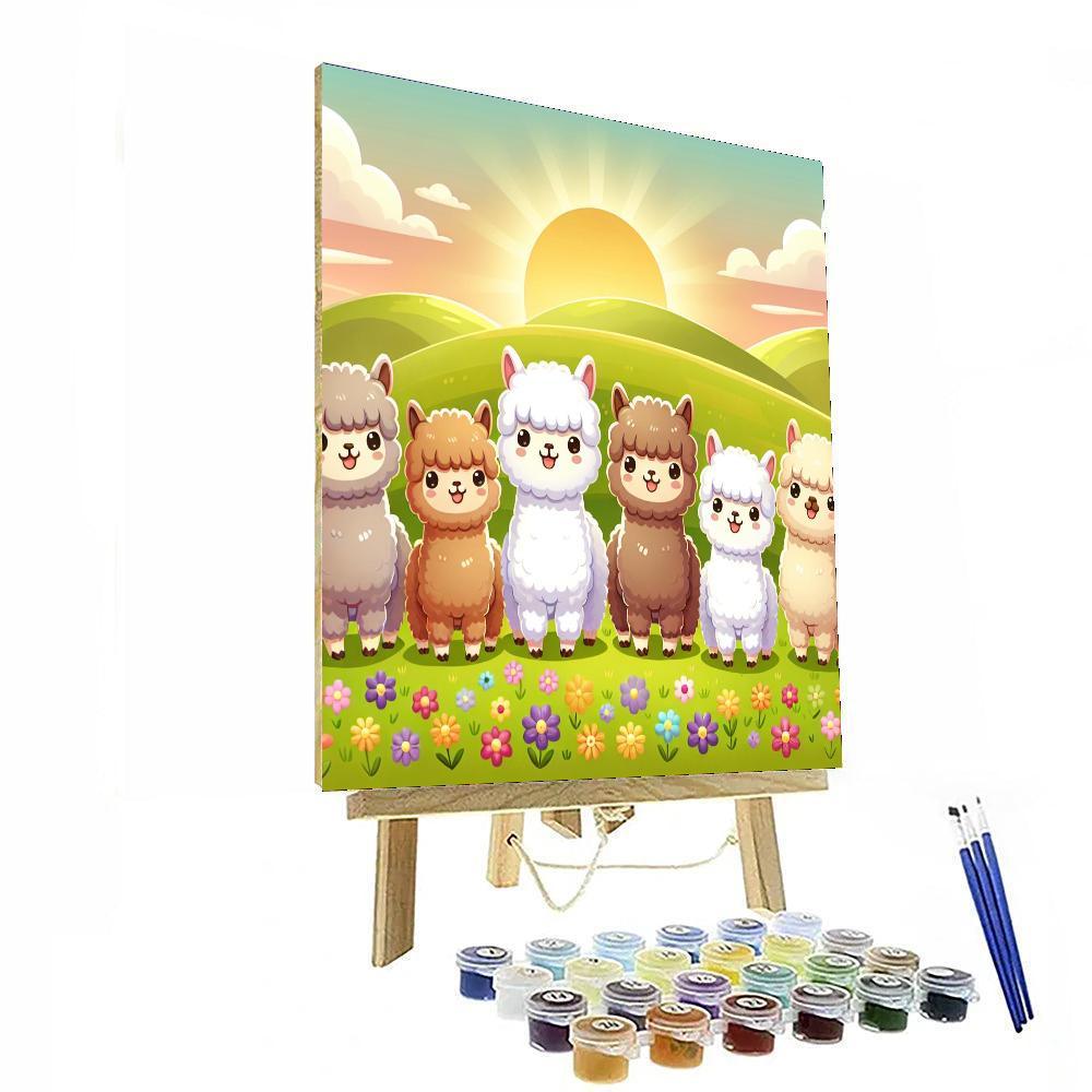 Cuddly Alpaca Friends Numbered Painting Kits