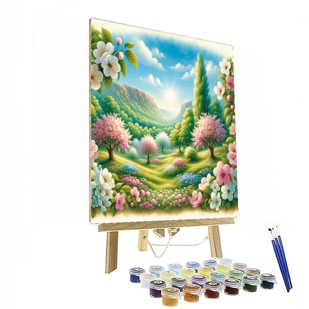 Springtime Orchard Blossom Painting By Numbers Kit