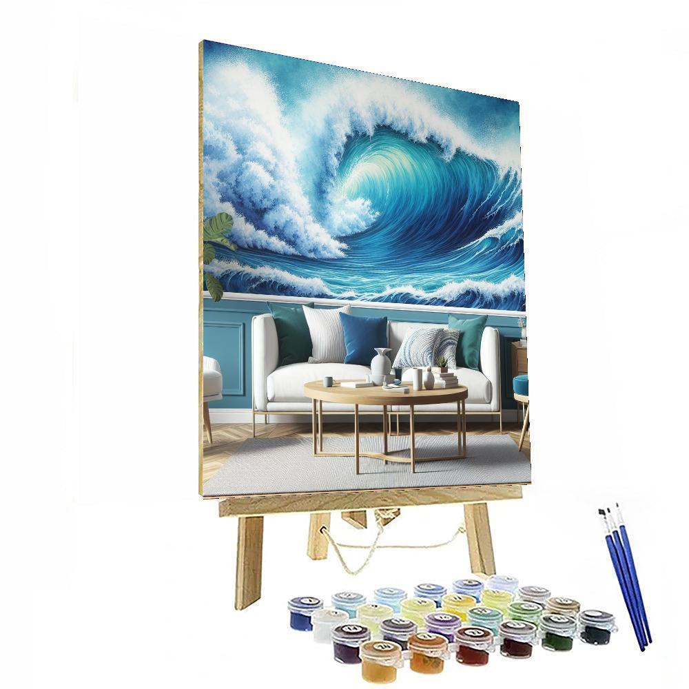 Ocean Wave Wall Murals DIY Paint By Numbers