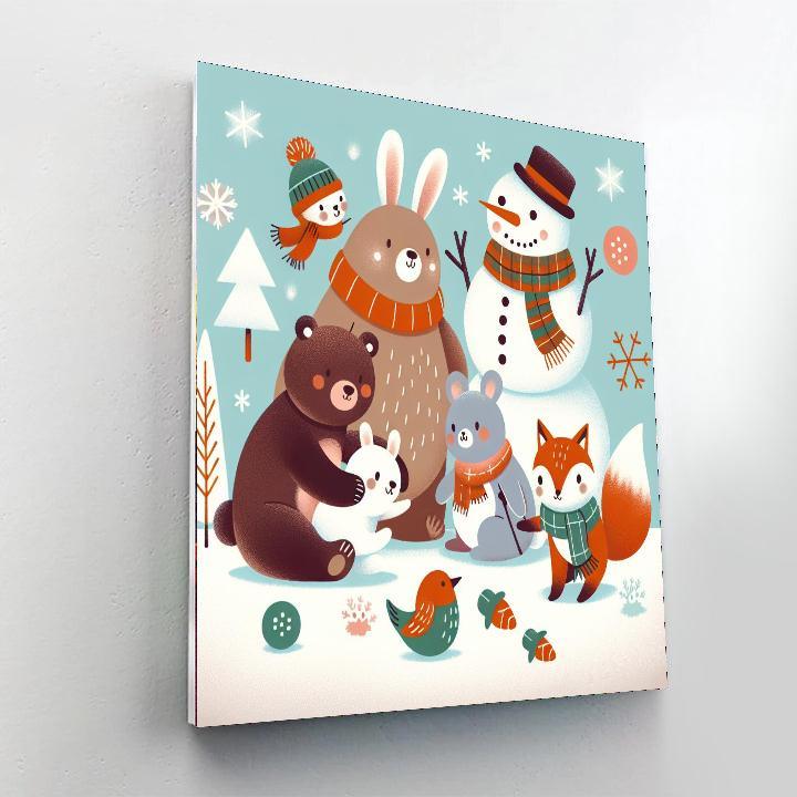 Colorful Winter Wonderland Numbered Painting Kits