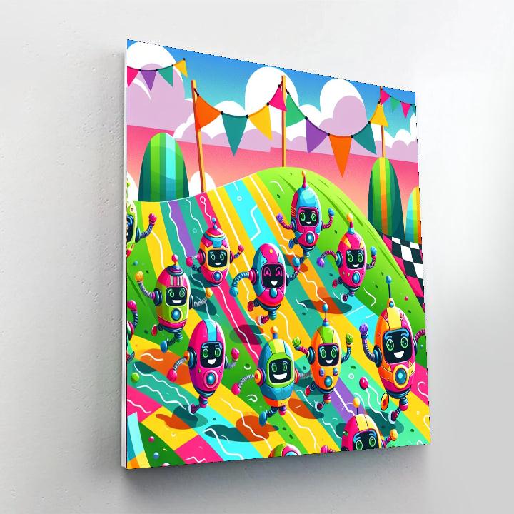 Racing Robot Rally Painting Number Kit