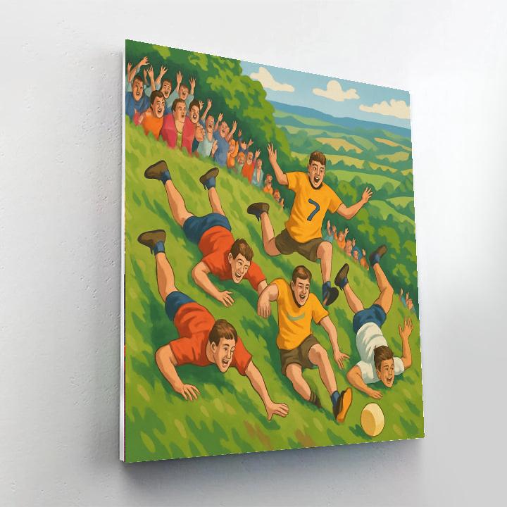 Cooper's Hill Cheese-rolling DIY Paint By Numbers
