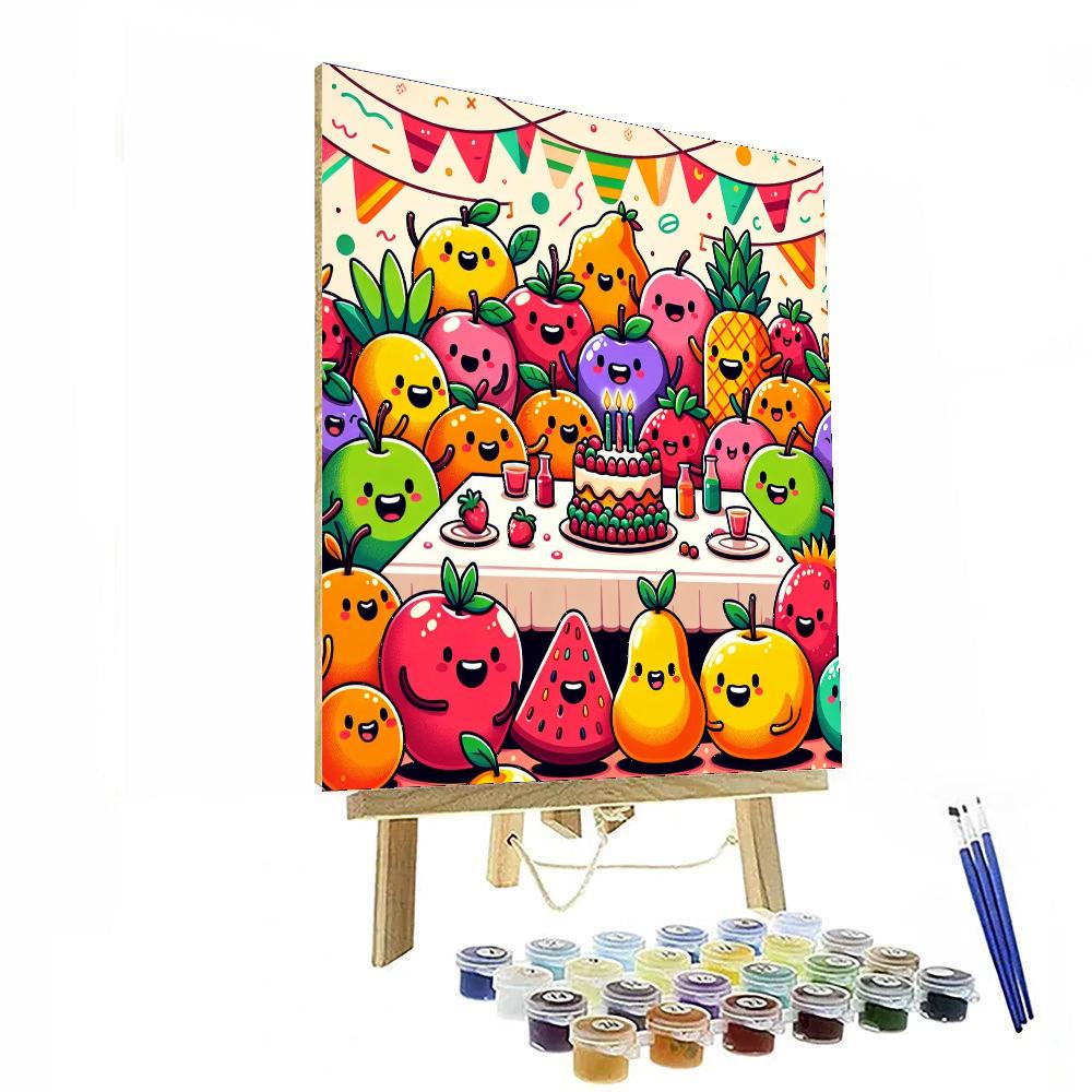 Sweet Fruit Fiesta Painting By Numbers Kit