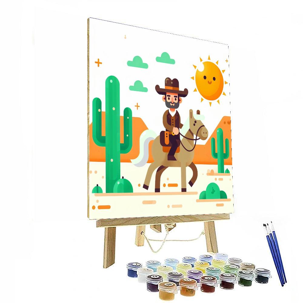Wild West Wrangler Number Painting