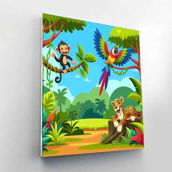 Whimsical Jungle Journey Painting Number Kit