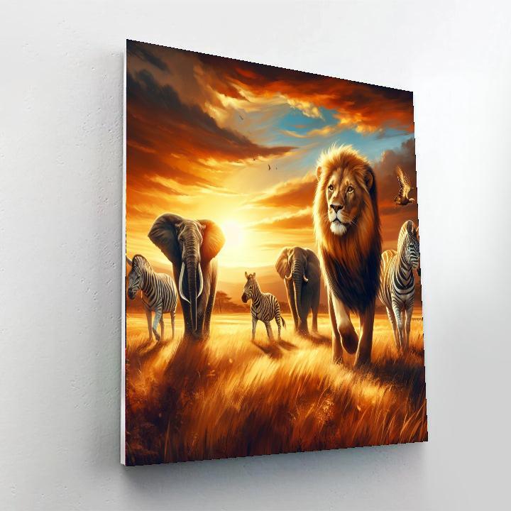 Majestic Wildlife Parade Paint By Numbers