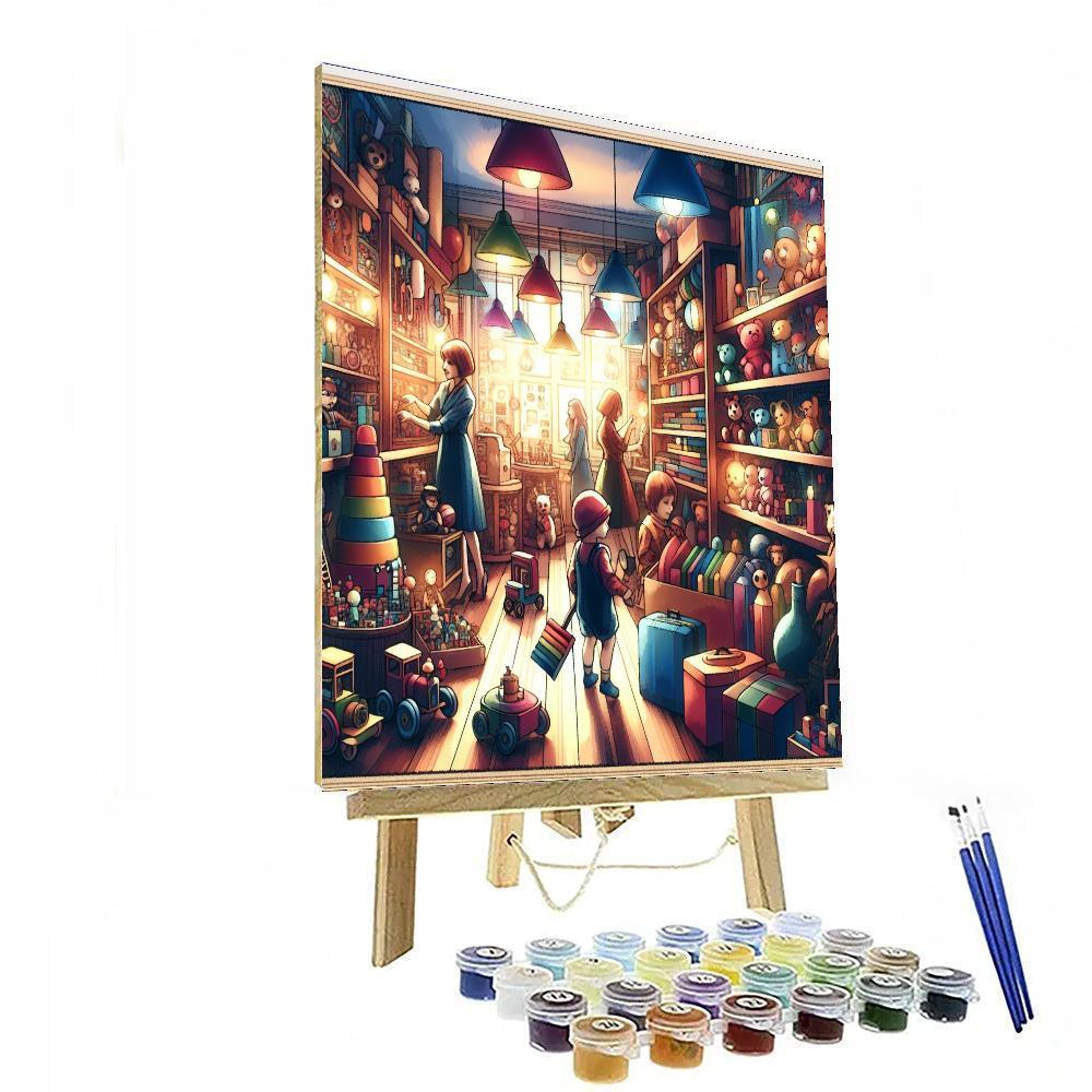 Charming Vintage Toy Shop Numbered Painting Kits