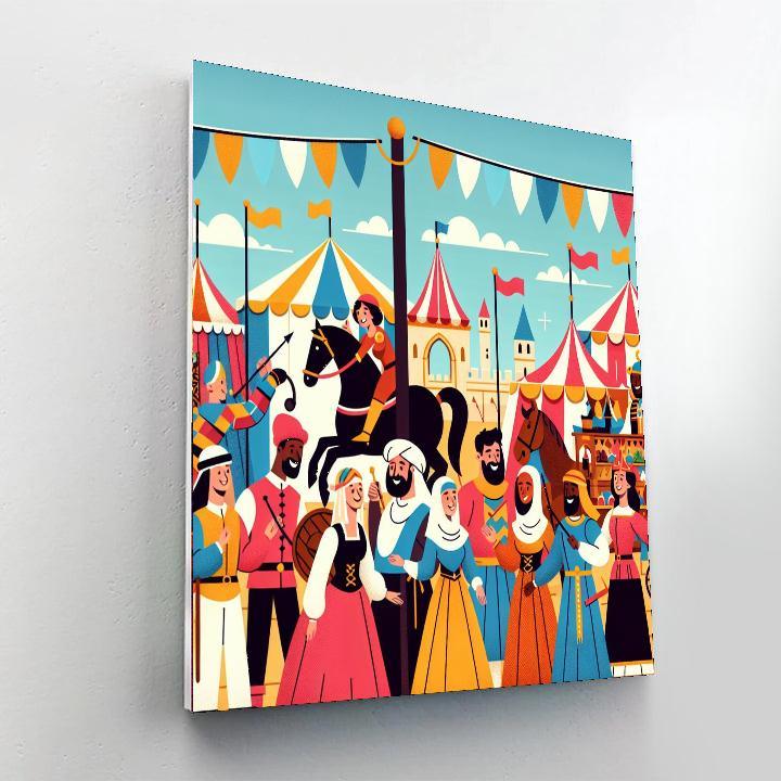 Medieval Fairground Fun Paint By Color